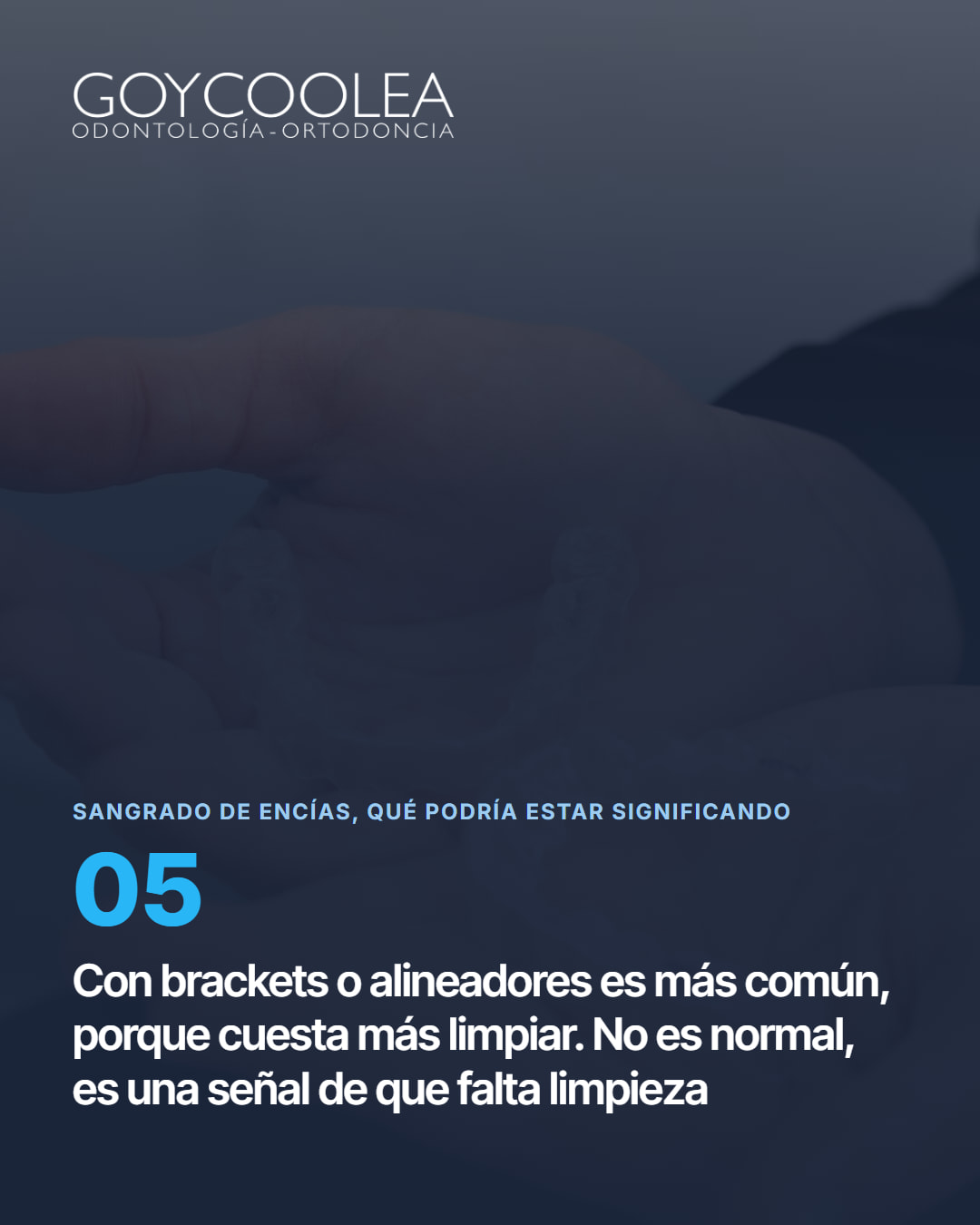 Carrusel educativo sobre las causas del sangrado de encías