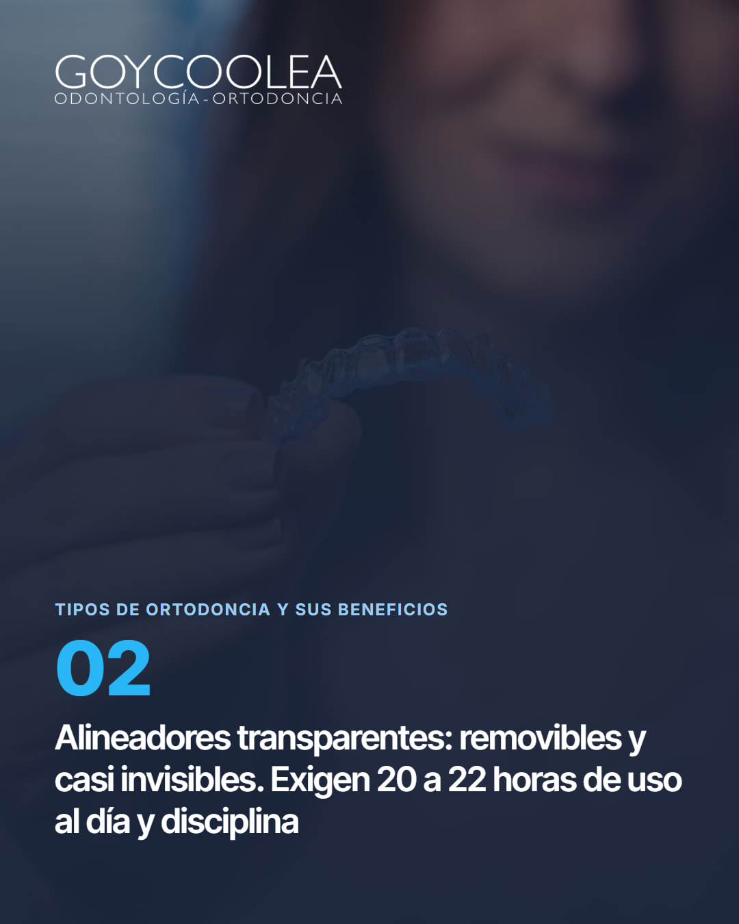 Carrusel educativo sobre los tipos de ortodoncia disponibles