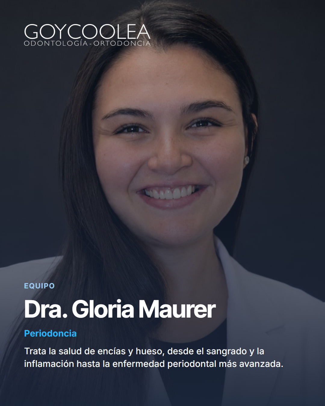 Retrato de la Dra. Gloria Maurer, Periodoncia