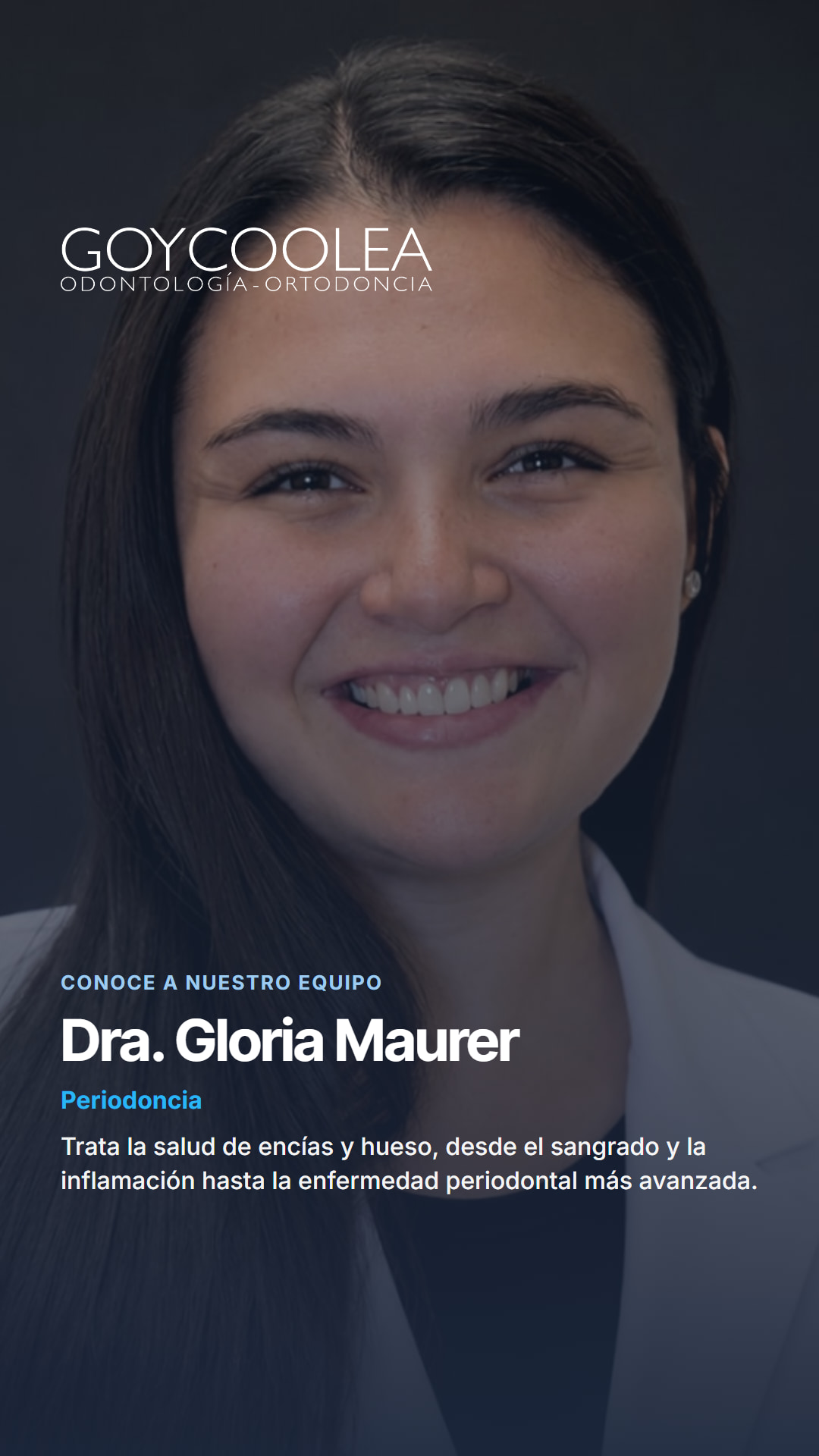Historia resumen de la Dra. Gloria Maurer, para la destacada Equipo