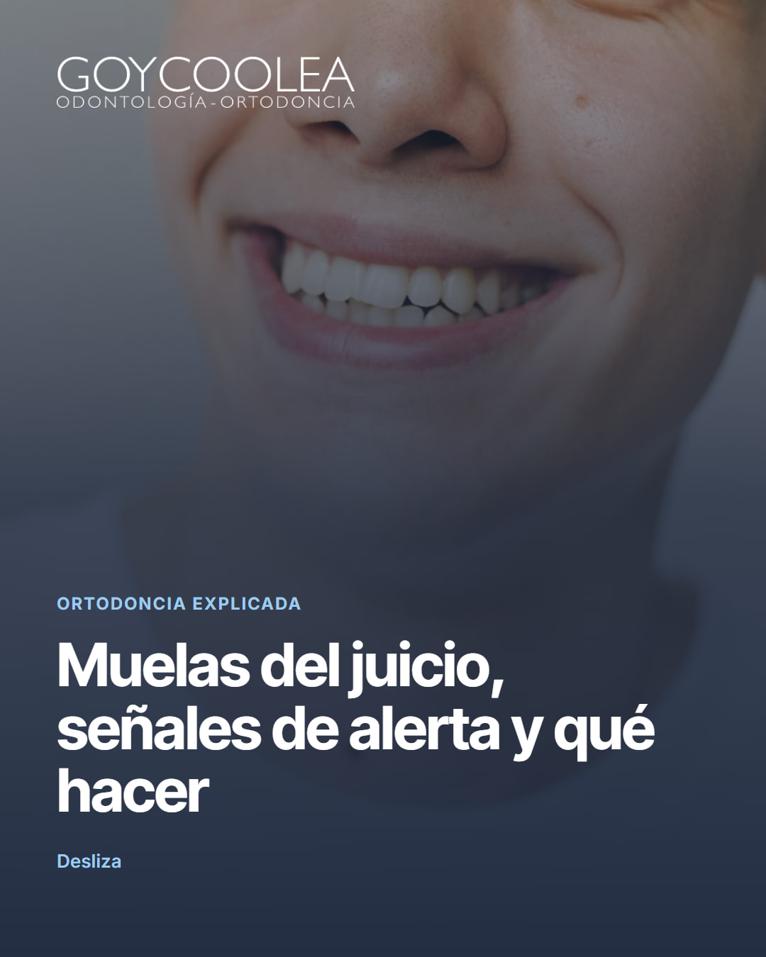 Carrusel educativo sobre las muelas del juicio, sus señales de alerta y cuándo se extraen