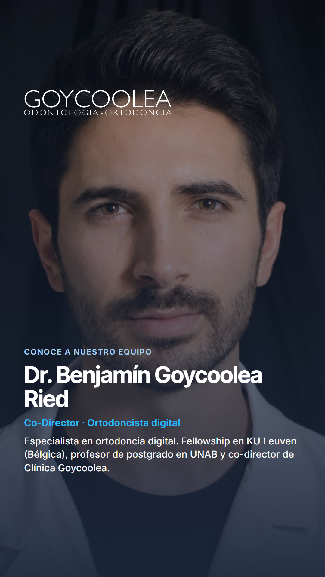 Historia resumen del Dr. Benjamín Goycoolea Ried, para la destacada Equipo
